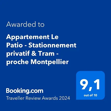 Appartement Le Patio - Stationnement Privatif & Tram - Proche Montpellier *